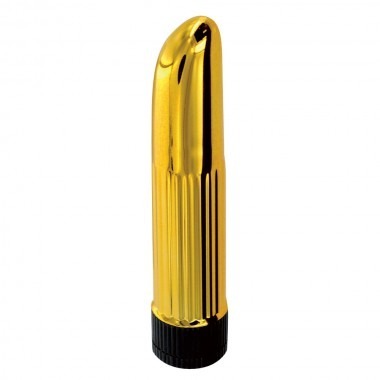 Lady Finger Multispeed Gold Vibrator - 5.5 Inch