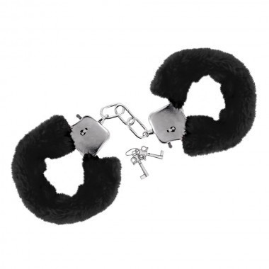 Furry Fun Handcuffs Plush - Black
